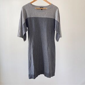 Talbots Gray Knit Merino Wool Dress Size XS